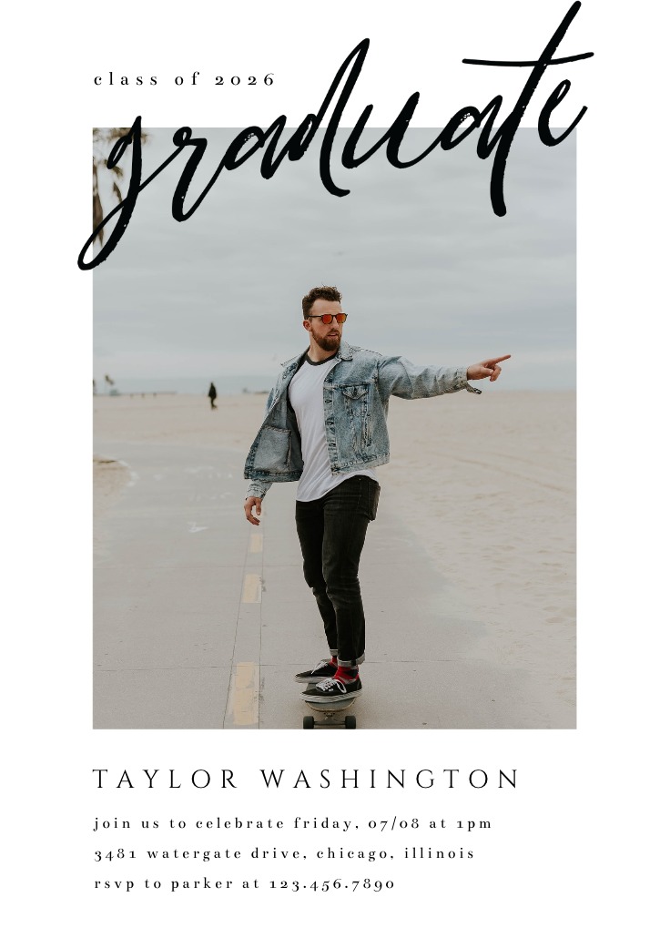 Script polaroid - Graduation Party Invitation Template (Free ...