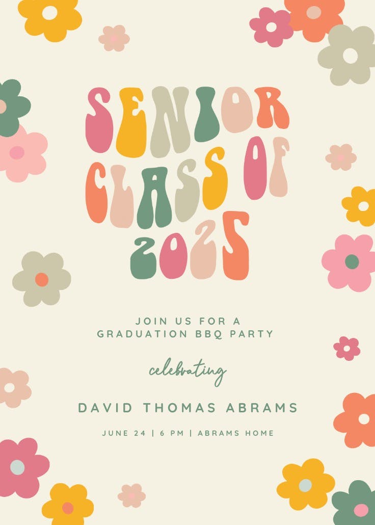 Senior of 2025 - graduation party invitation