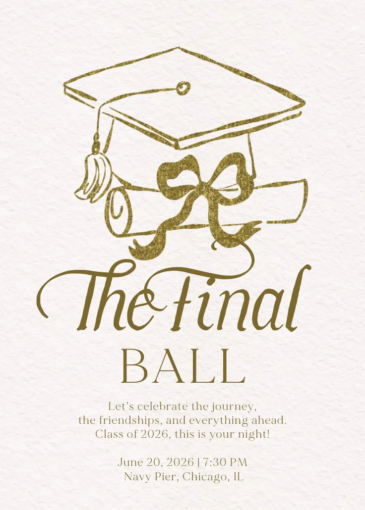 Senior send-off - গ্র্যাজুয়েশন পার্টির আমন্ত্রণ