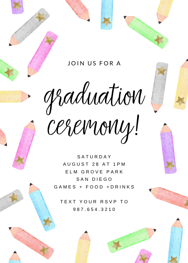 Sharp minds - graduation party invitation
