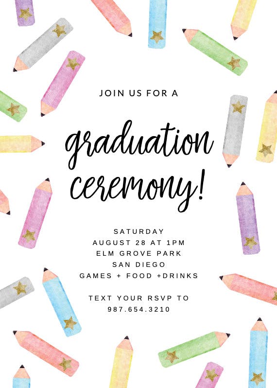 Sharp minds - graduation party invitation
