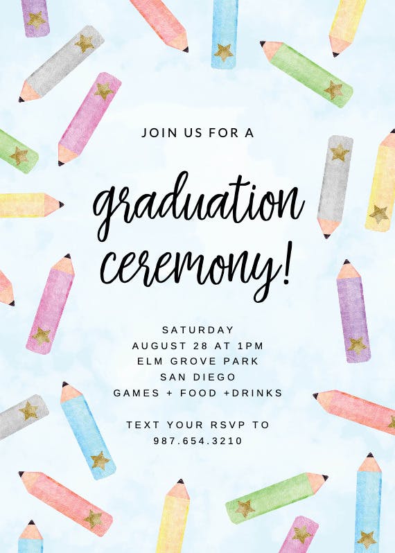 Sharp minds - graduation party invitation