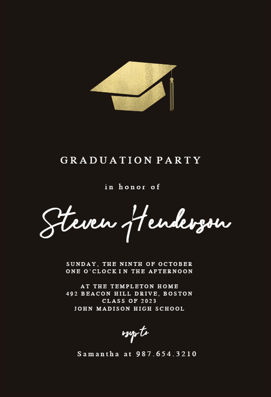 graduation invitation card template free download photoshop