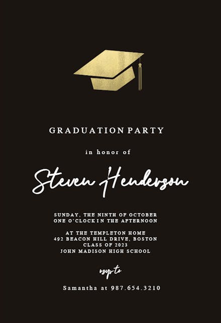 Free Printable Graduation Party Invitation Templates For Word - bmp-city