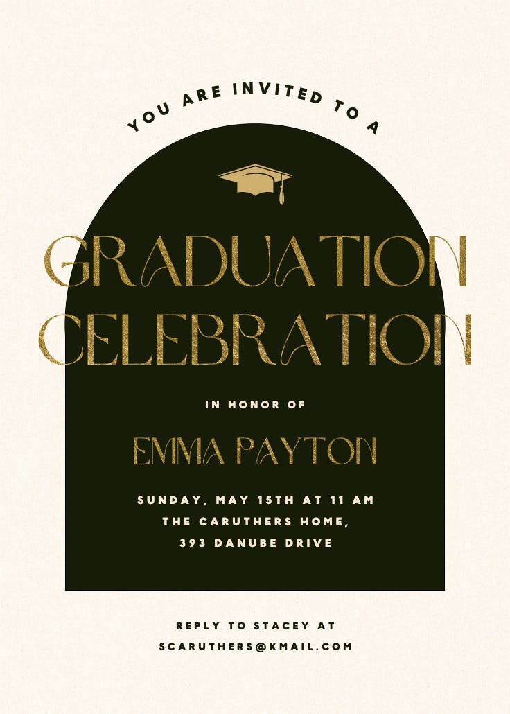 Sleek lines - invitación de graduación