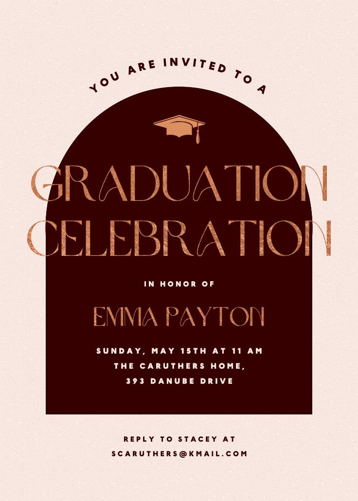 Sleek lines - invitación de graduación