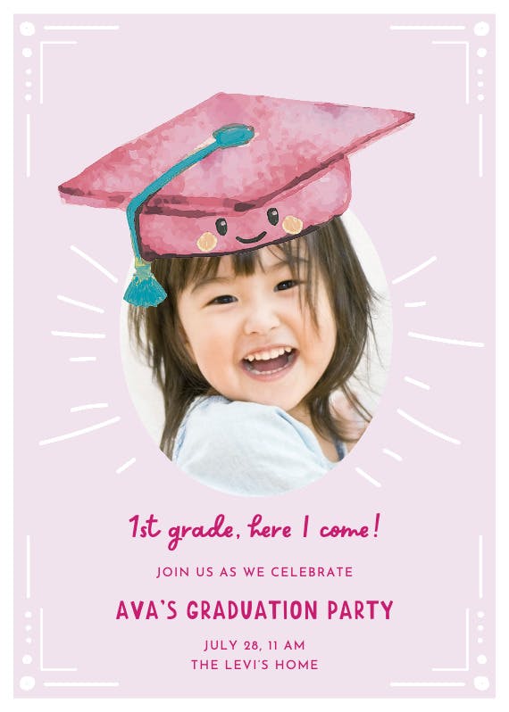 Small yet mighty - graduation party invitation