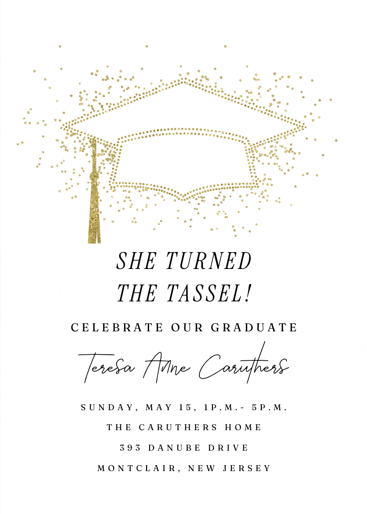 So long, school - graduation party invitation