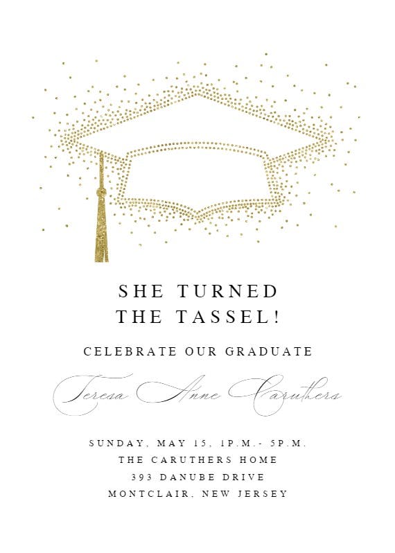 So long, school - graduation party invitation