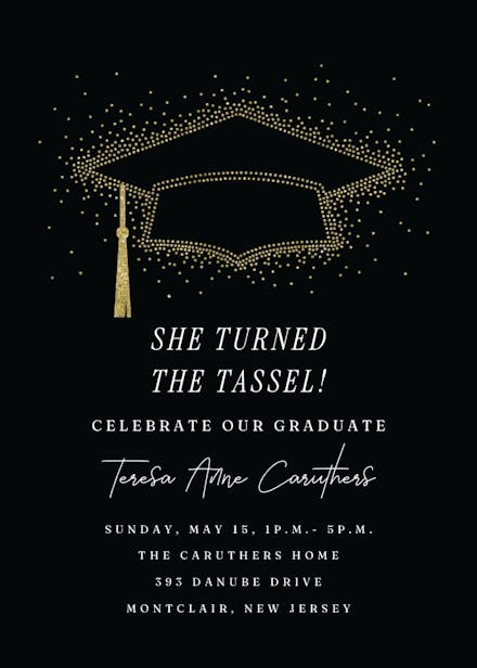 So long, school - graduation party invitation