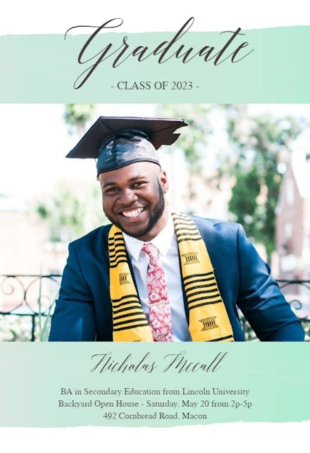 Stepping Up - Graduation Party Invitation Template (Free) | Greetings ...