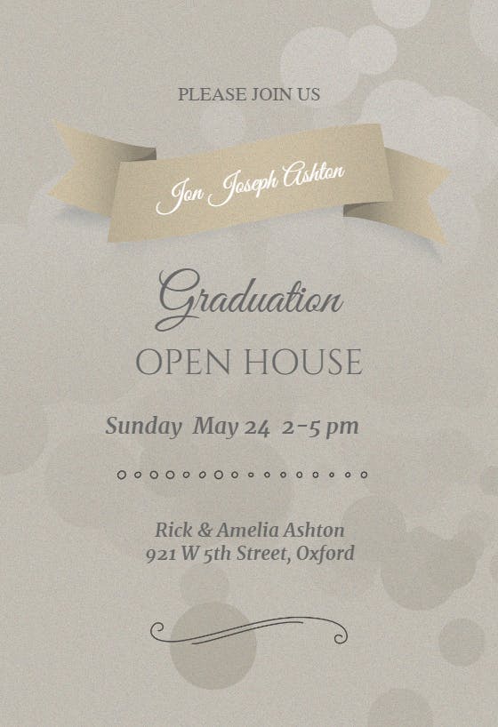 Subtle celebration - graduation party invitation