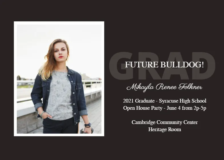 Team spirit - graduation party invitation