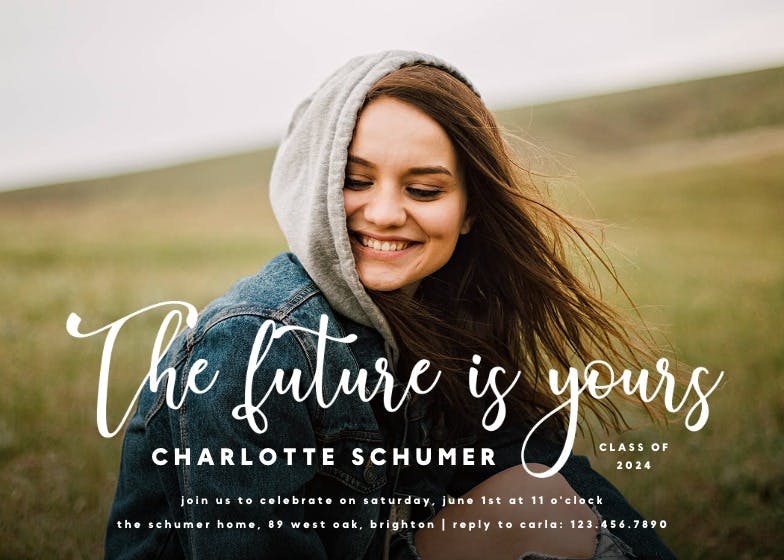 The future is yours - graduation party invitation