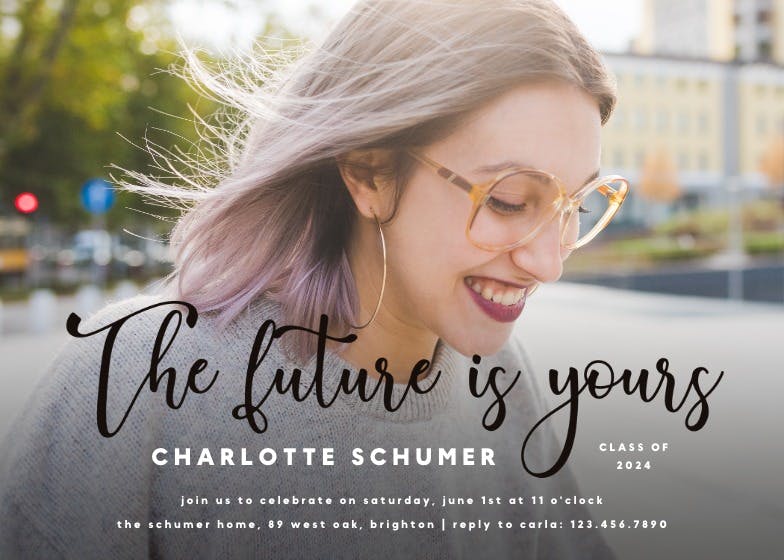 The future is yours - graduation party invitation