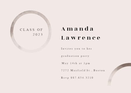 Tidy circles - Graduation Party Invitation