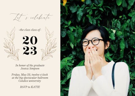 Traces of Leaves - Graduation Party Invitation