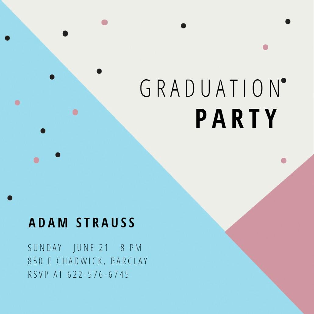 Tri tone - invitación de graduación