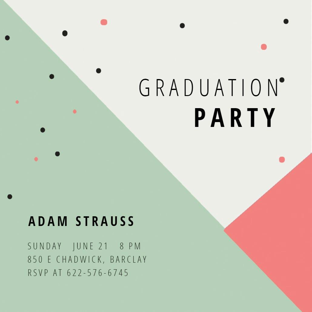 Tri tone - invitación de graduación