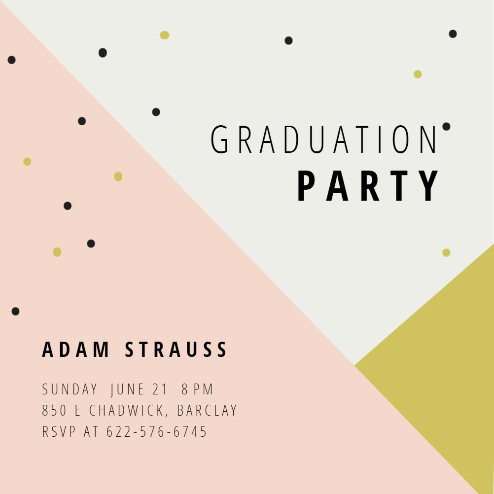 Tri tone - graduation party invitation