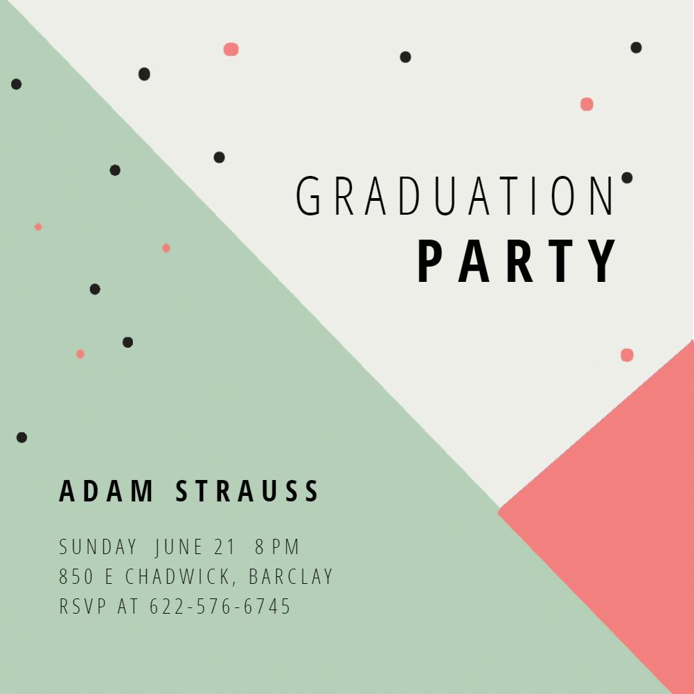 Tri tone - graduation party invitation