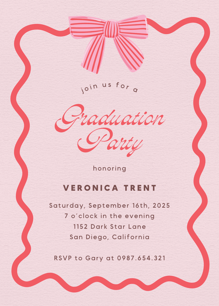 Warmer with you - graduation party invitation