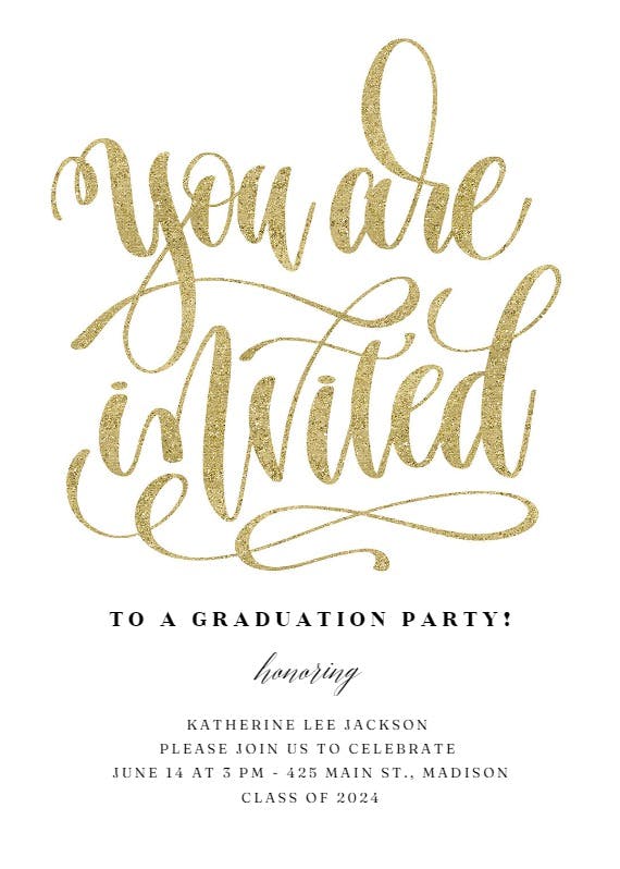 You are invited - graduation party invitation