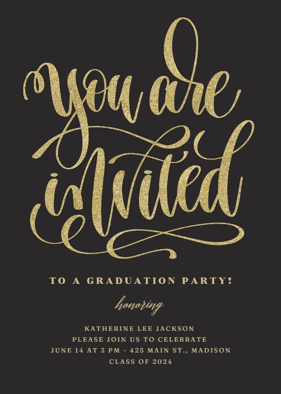 You are invited -  invitación de graduación