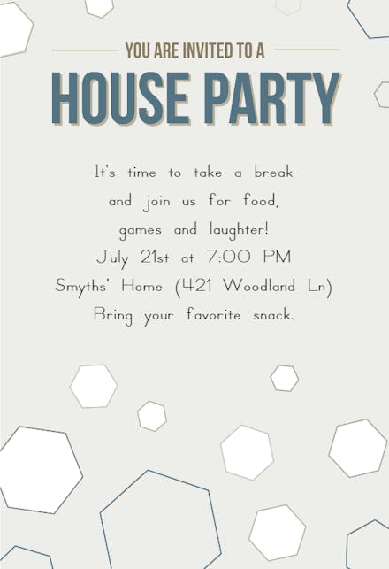 Fun Social - House Party Invitation