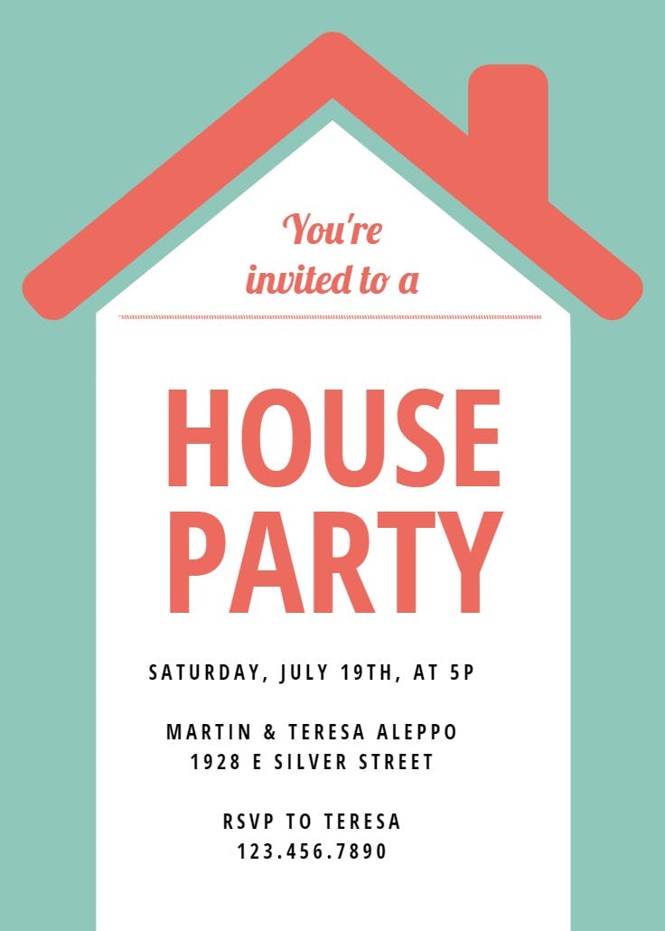 House party - invitación para fiesta en casa