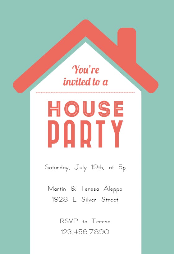 House party -  invitación de fiesta
