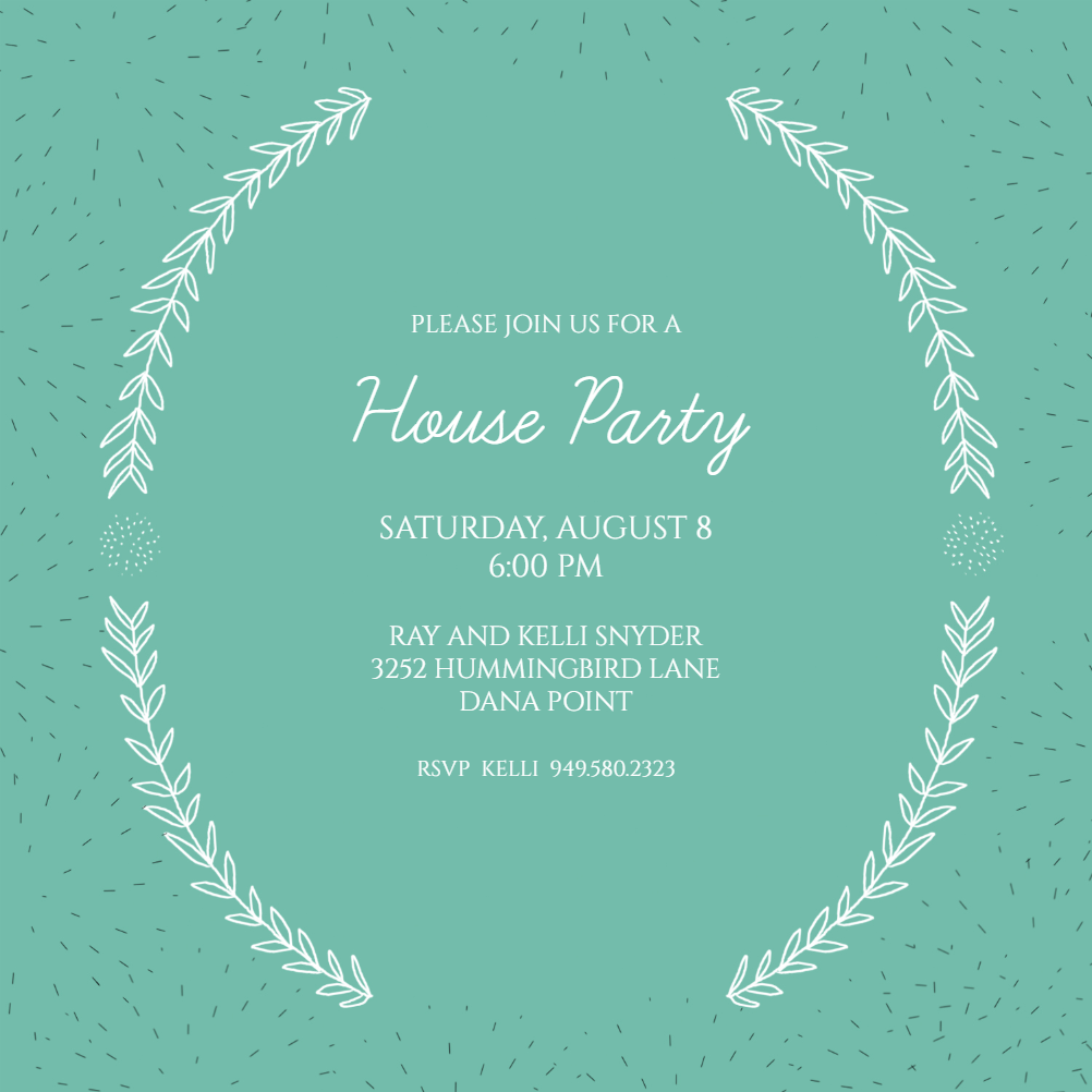 House Party Invitation Templates (free) 