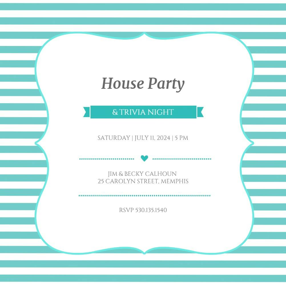 Party lines -  invitación para fiesta en casa