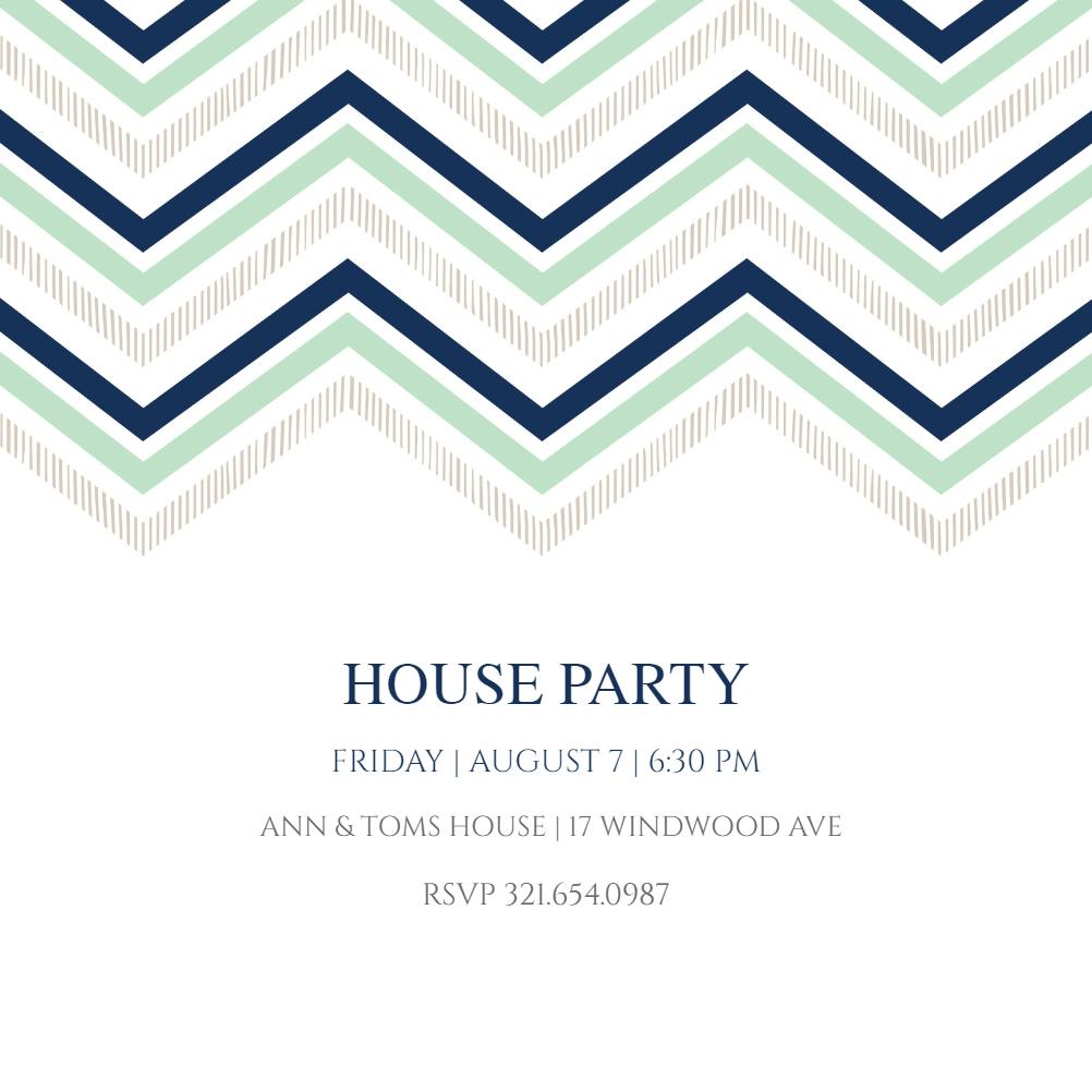 Point by point - house party invitation