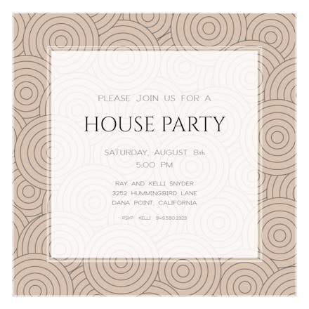 Social Circles - House Party Invitation