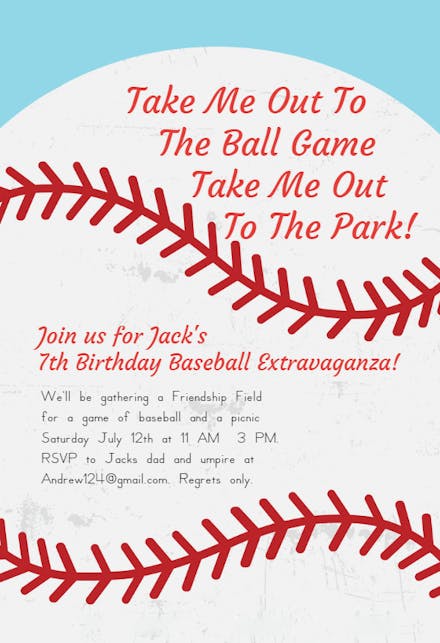 Ball game birthday - sports & games invitation