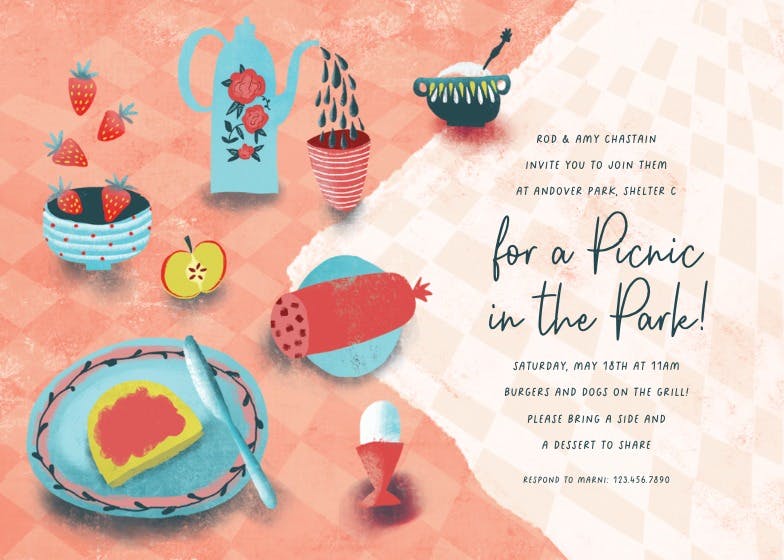 Basket case - party invitation