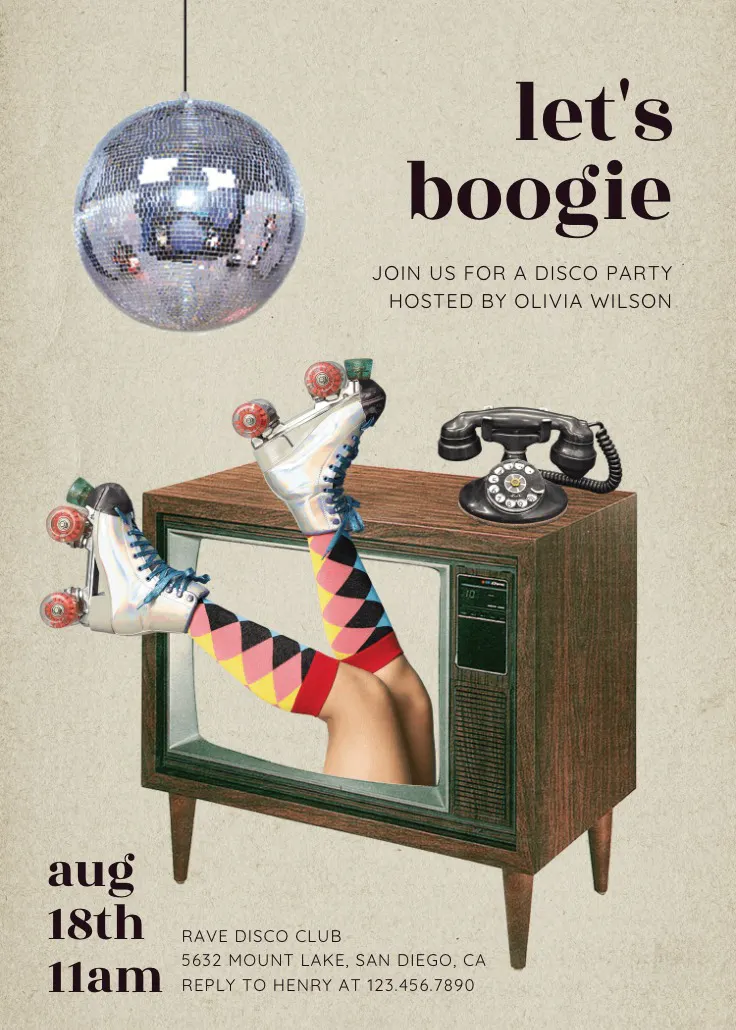Let's boogie - pozvánka na párty