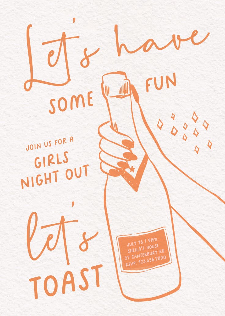 Boozy bound - party invitation