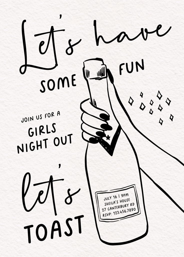 Boozy bound - party invitation