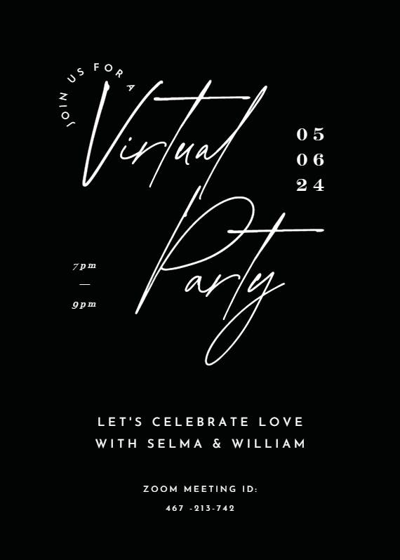 Calligraphy virtual -  invitación para fiesta