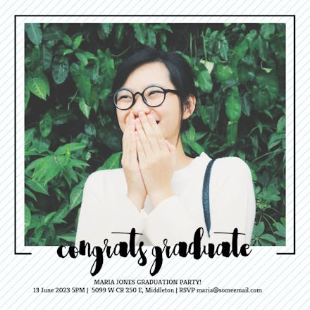 Congrats Graduate - Graduation Party Invitation