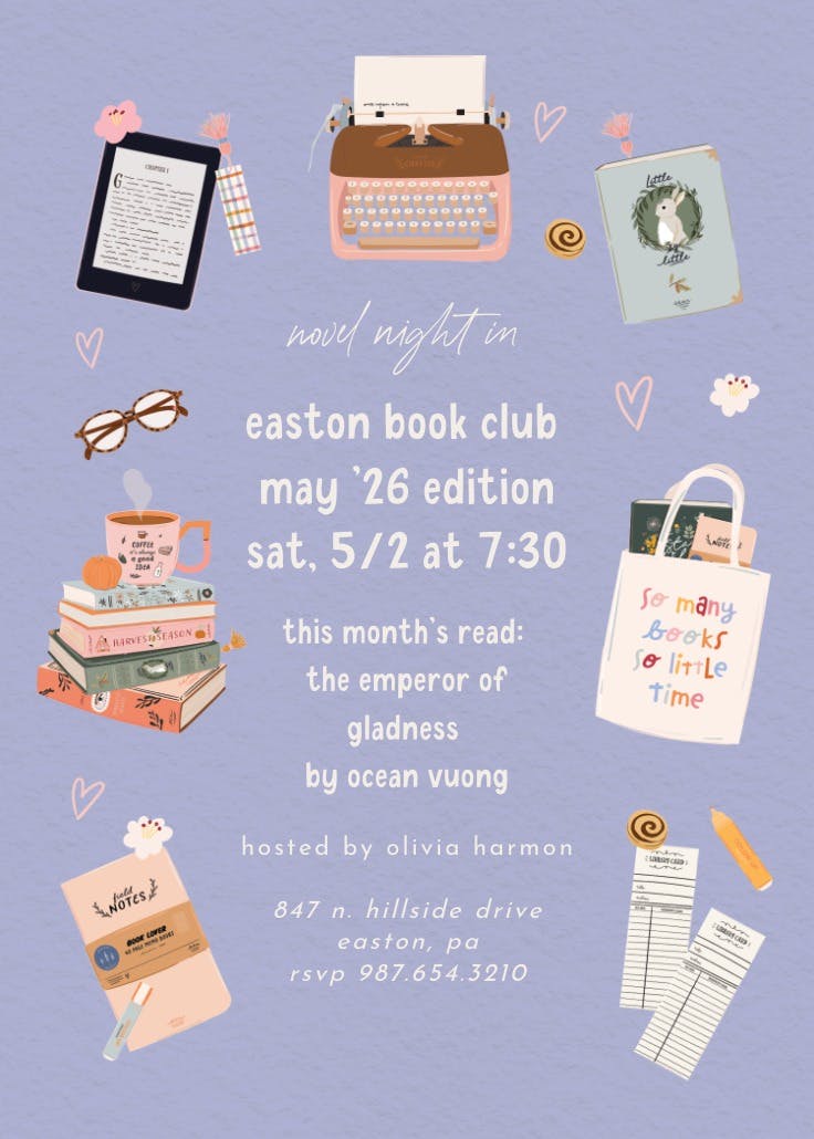 Cozy night - party invitation