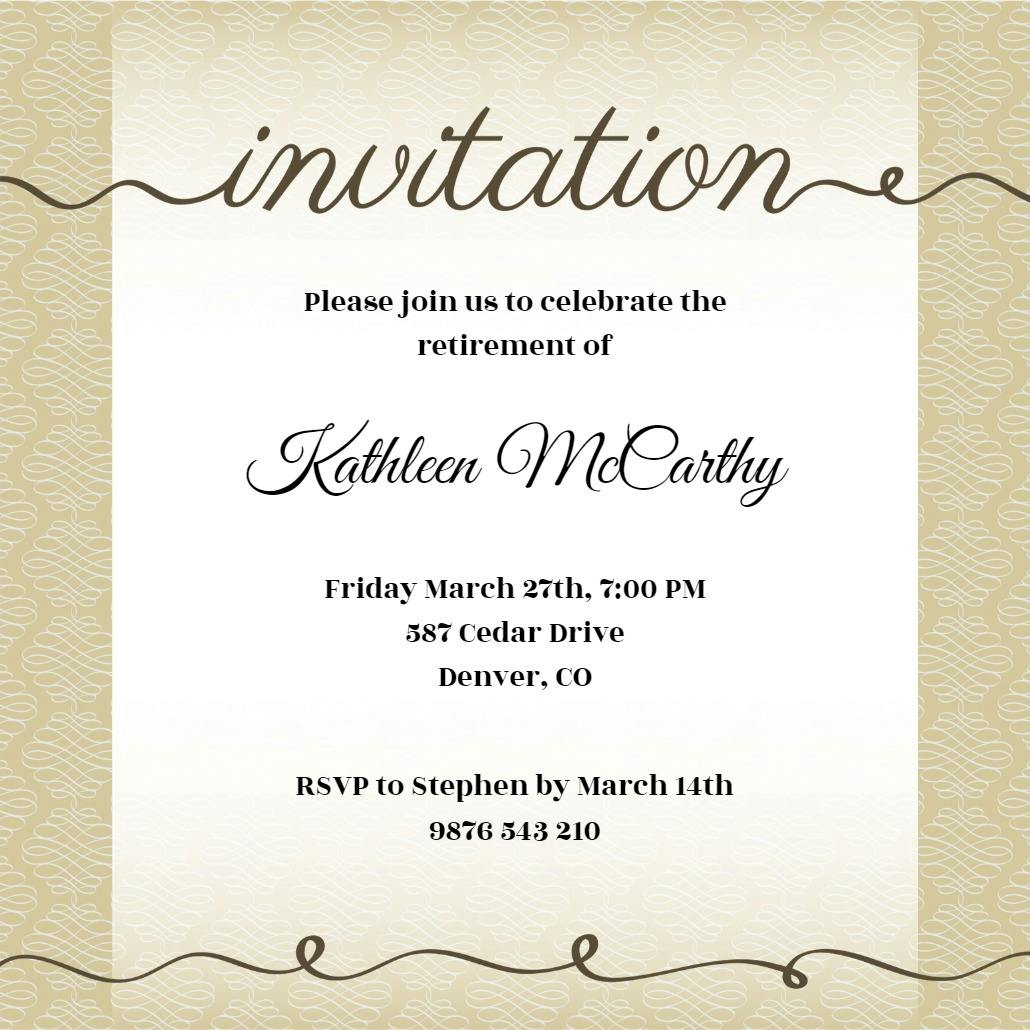 Creative cursive - invitation