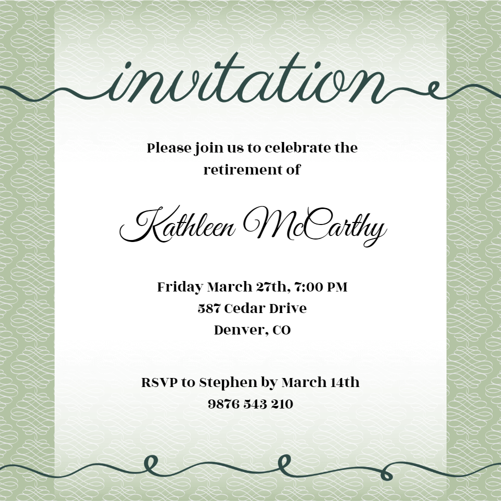 Creative Cursive - Printable Party Invitation Template (Free ...