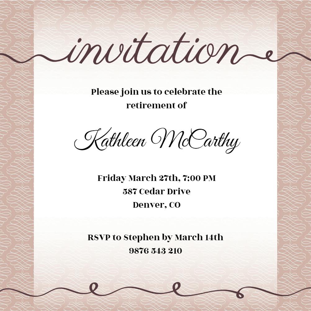 Creative cursive - printable party invitation