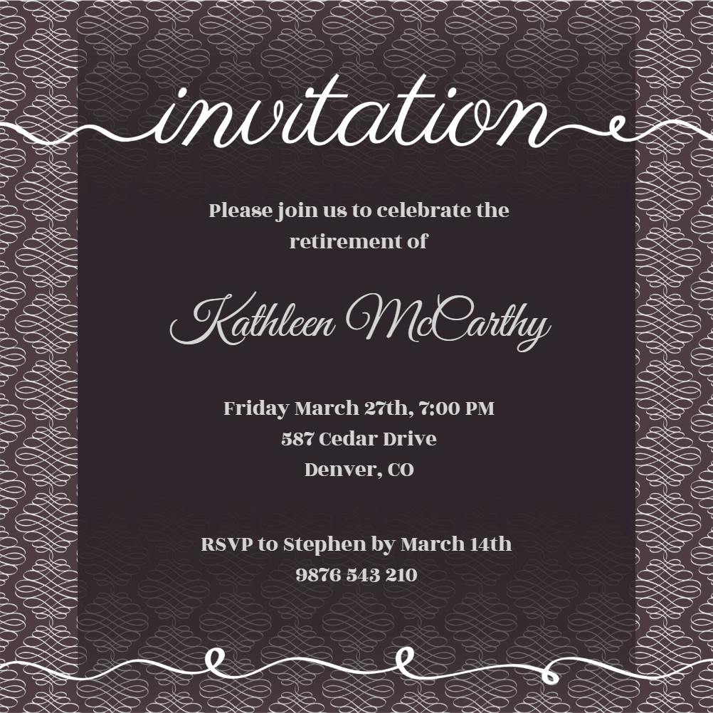 Creative cursive - printable party invitation