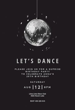 Disco Ball Invitation 8