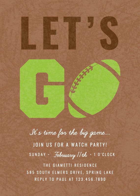 Distressed leather - sports & games invitation