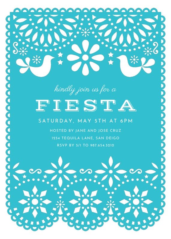 Fiesta party - birthday invitation
